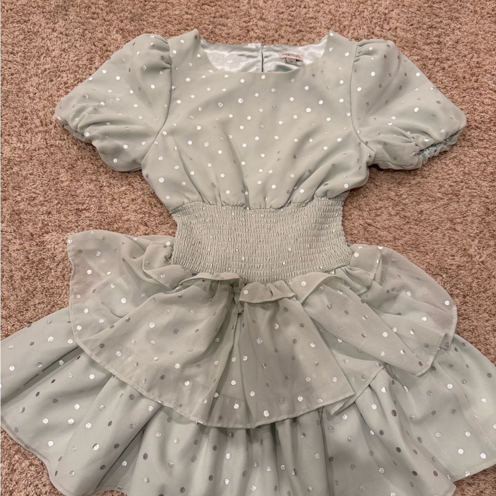 Habitual Silver Polka Dot Dress